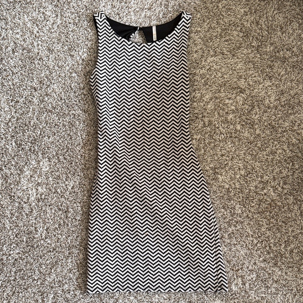 Black and White Chevron Dress